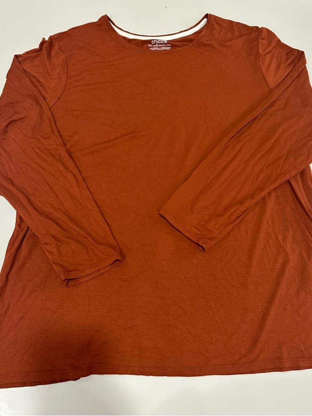 Chico's Burnt Orange Short-Sleeve Tee